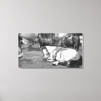 Muro de caballo Arte Fotobombante en blanco y negr