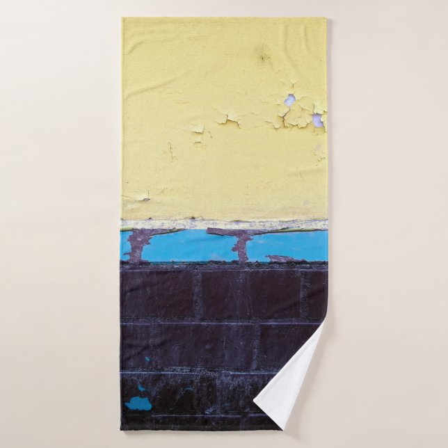 Muro de hormigón viejo pintado dañado. Textura. Ab (Toalla de baño)