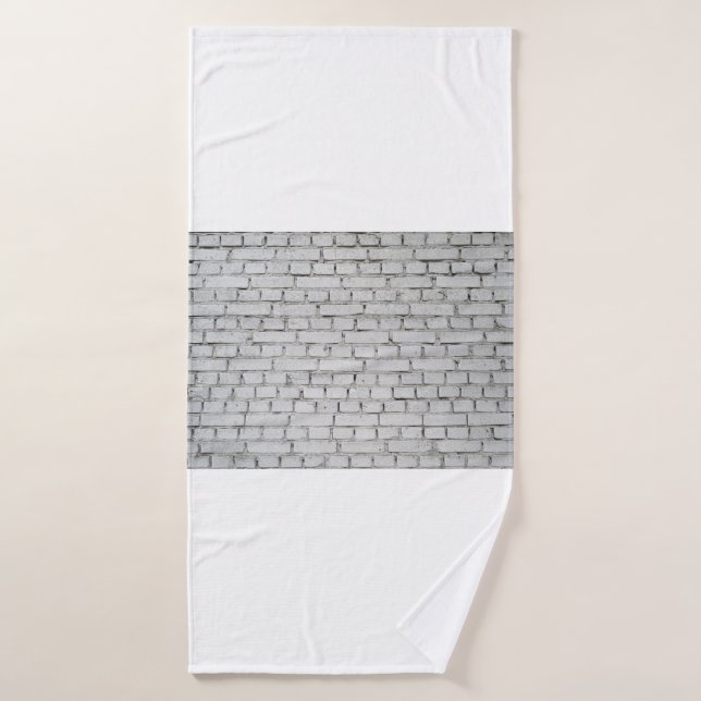 MURO DE LADRILLO BLANCO (Toalla de baño)
