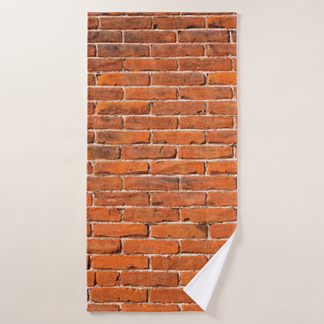 Muro de ladrillo rojo muro de ladrillo (Toalla de baño)