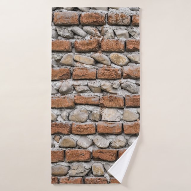 Muro de ladrillos marrones (Toalla de baño)