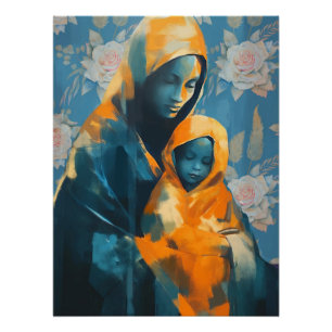 Muro de maternidad sentimental arte en Poster bril