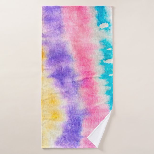 Muro Sucio Índigo. Tye Bohemian. Splash amarillo (Toalla de baño)