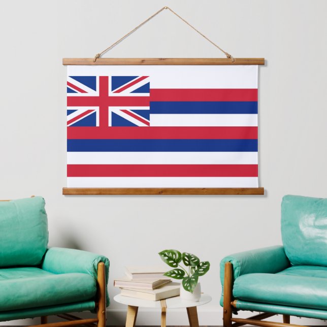 Muro tapiz con bandera de Hawaii, EEUU. (Sala de estar)
