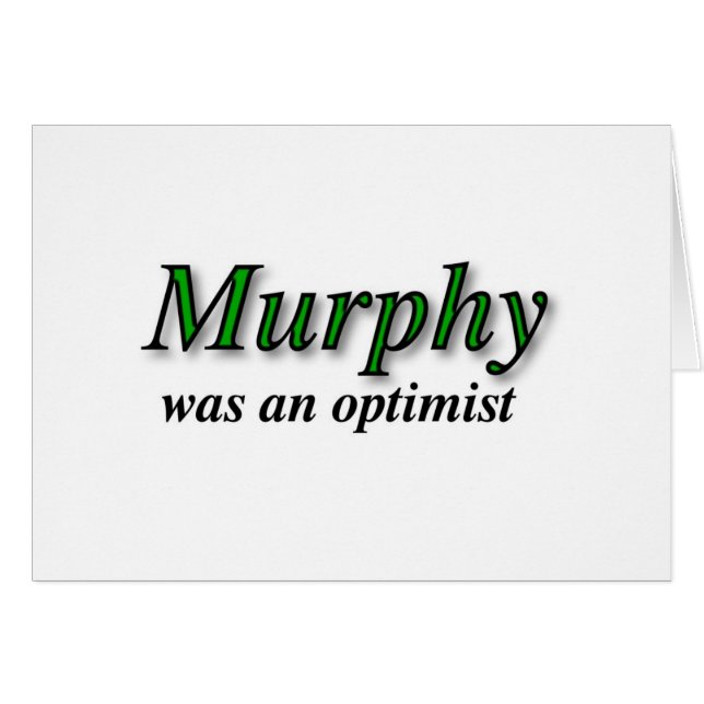 Murphy era un optimista - la ley de Murphy (Anverso (Horizontal))