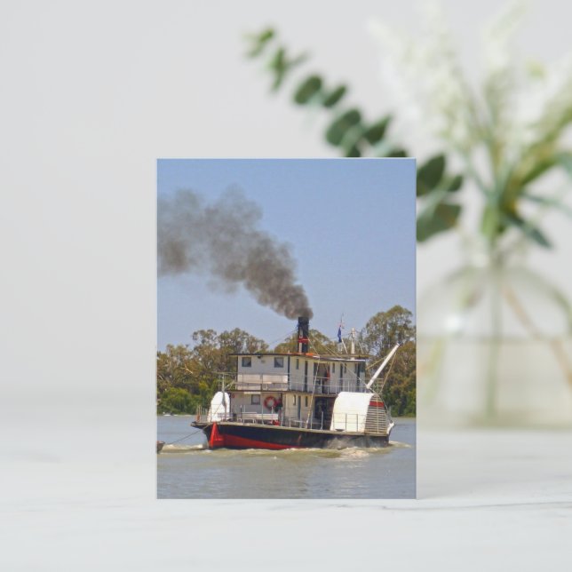 Murray con el río Steamer, postal (Anverso de pie)