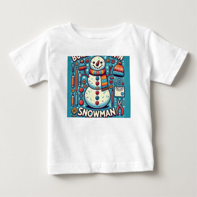 Murugi Baby Haven Snowman Baby Fine Jersey T-Shirt (Anverso)