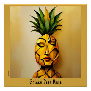 Musa dorada de pino - Poster brillante
