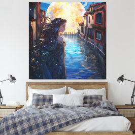 Musas bajo la luz de la luna en Venecia – Arte en