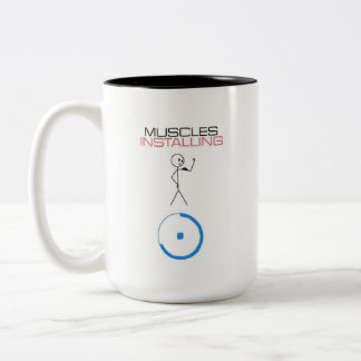 Músculos divertidos instalando la Copa del Café