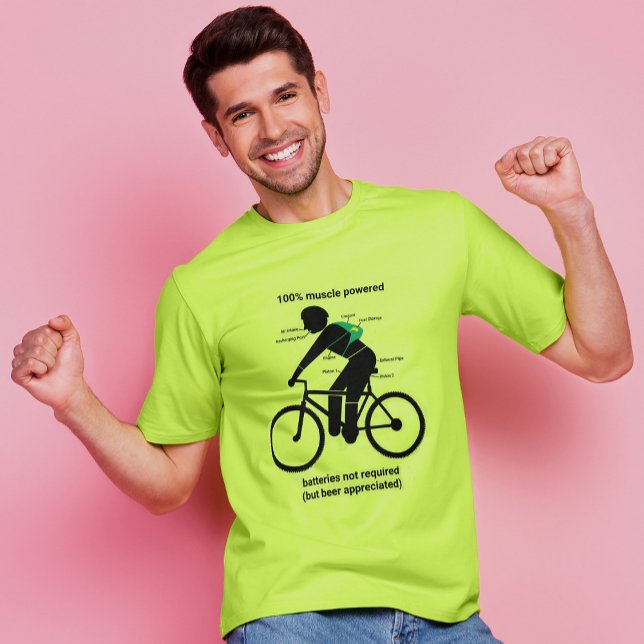 Músculos no baterías Montaña Bicicleta Camiseta (Subido por el creador)