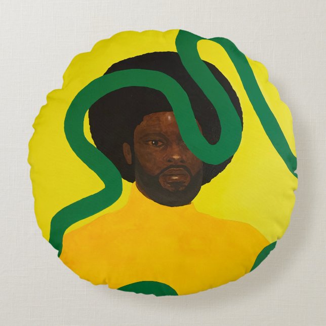 Muse #4 almohada redonda (Anverso)