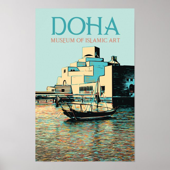 Museo de Arte Islámico de Doha ilustracion Qatar (Frente)