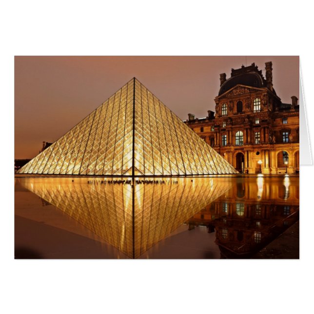 Museo del Louvre de noche, París, Francia (Anverso (Horizontal))