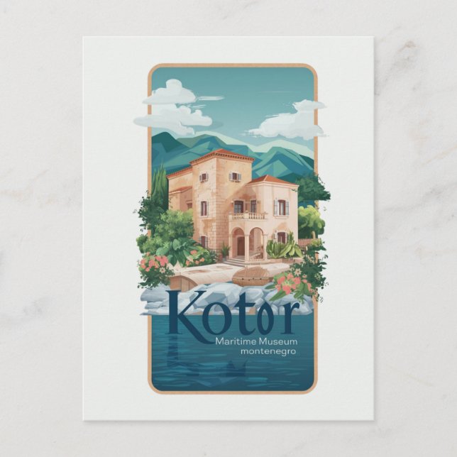 Museo Marítimo de Kotor Postal de viaje #Histor (Anverso)