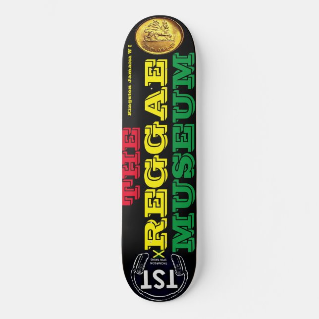 MUSEO REGGAE 8 Cubierta para skateboard de 1/4" (Anverso)