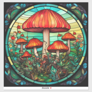 Mushroom Art Vinyl Pegatina