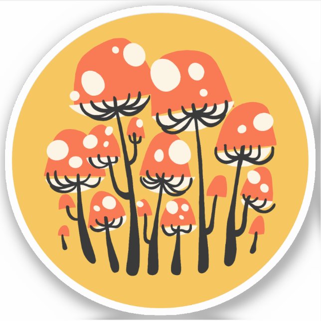 Mushroom Troop Vinyl Pegatina (Anverso)