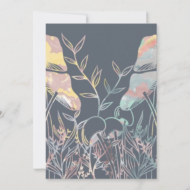 Mushrooms acuarcolor (Anverso)