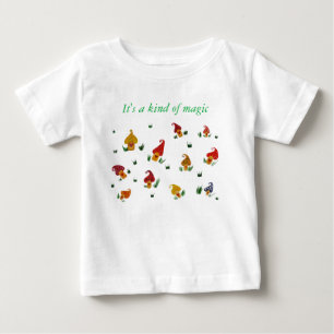 Mushrooms Baby Fine Jersey T-Shirt, Blanco