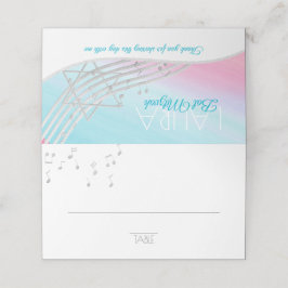 Music Bat Mitzvah Silver Music Notes Tarjeta de as
