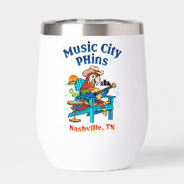 Music City Phins Steless Wine Tumbler
