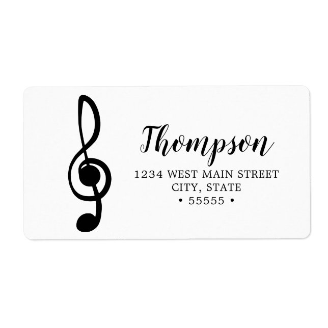 Music Lover | Etiqueta de retorno de notas musical (Frente)