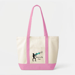 Music Mashup bolso de tocador rosa y crema jazzy