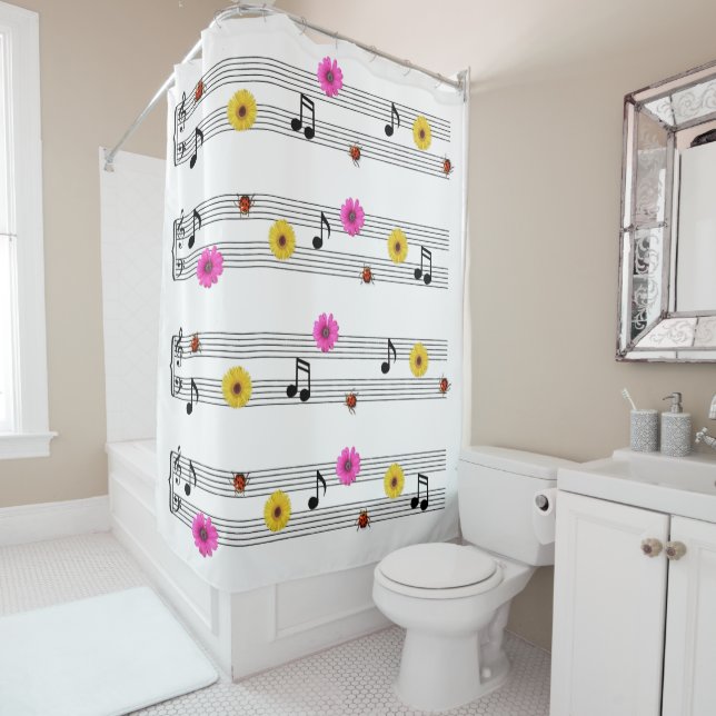 Music Notes Shower Cortina (In situ)
