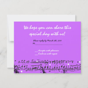 Music Notes Stars Bat Mitzvah Invitación a respond