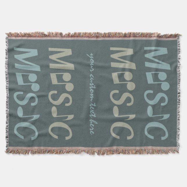 MUSIC personalizado lanzar manta (Anverso)