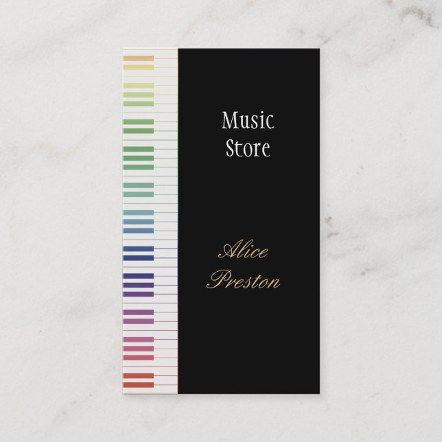 Music Store - tarjeta de visita (Anverso)