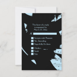 Música Abstracta Negra y Azul RSVP con Opción de M