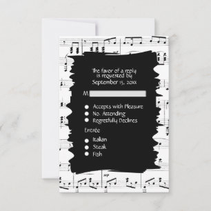 Música Abstracta RSVP en Blanco y Negro con Opción