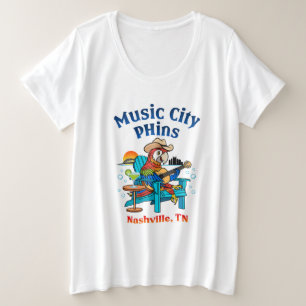 Música City Phins camiseta con el logotipo femenin