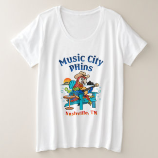 Música City Phins camiseta con el logotipo femenin