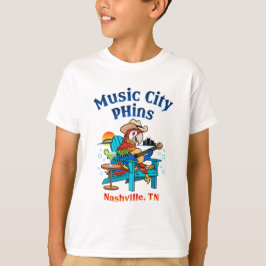 Música City Phins Niños Portada Logo Camiseta