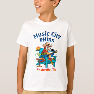 Música City Phins Niños Portada Logo Camiseta