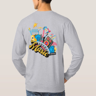 Música con logotipo de camiseta