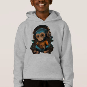 Música Cute Monkey Escuchando, Música Mono Inmerso