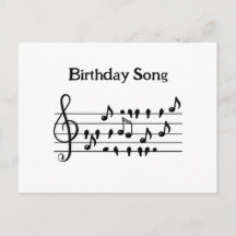 Música de Canción de Pájaro Caprichosa Tarjeta de
