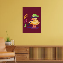 Música de Duck Reproducción de Arte Pixel