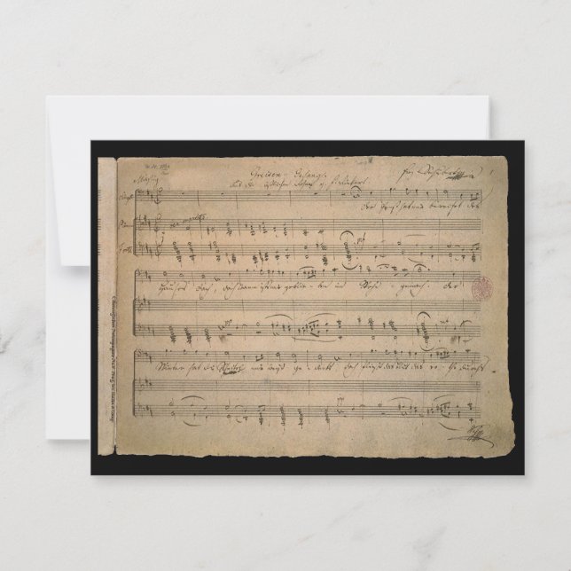 Música de hojas antiguas de 1822, canción del anci (Anverso)