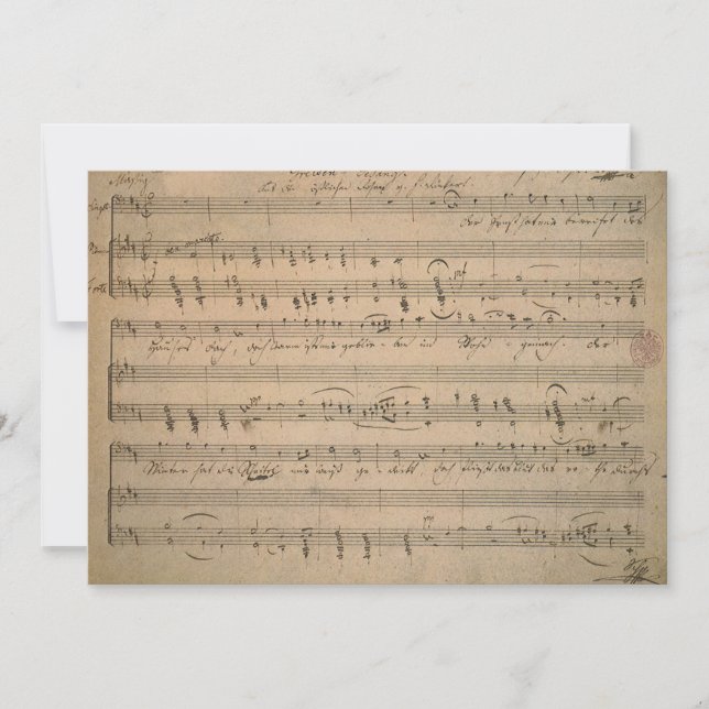 Música de hojas antiguas de 1822, canción del anci (Anverso)