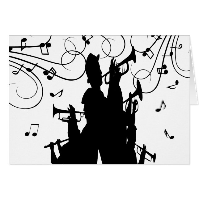 Música de jazz de la trompeta de la sección del (Anverso (Horizontal))