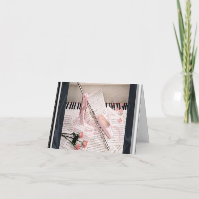 Música de la flauta y de la tarjeta de nota de (Anverso)