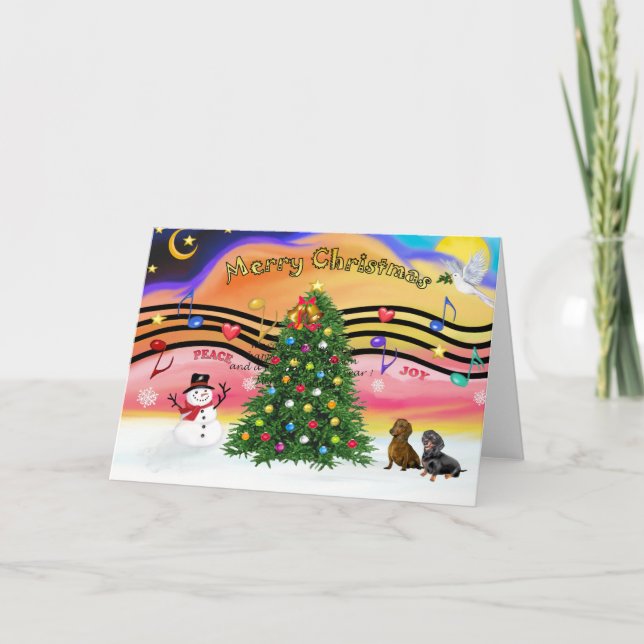 Música de Navidad 2 - Dachshunds (dos) (Anverso)