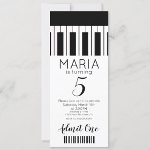 Música de piano adorable   Invitación de fiesta es