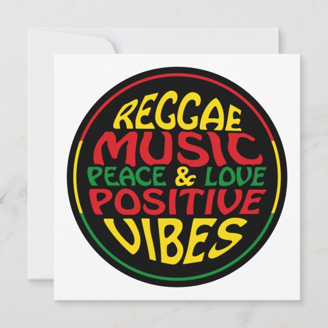 Música de reggae con dichos y citas positivas (Anverso)