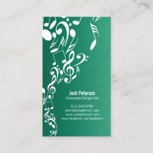 Música de tarjetas de visita de música de música d